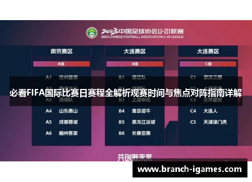 必看FIFA国际比赛日赛程全解析观赛时间与焦点对阵指南详解